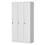 Renying Push Pull Three Door Iron Sheet Locker RY-948 Locker Factory Hanging Wardrobe Storage Cabinet 900 * 420 * 1800mm