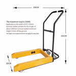 Plastic Turnover Basket Manual Forklift 1460 * 820 * 1020mm Turnover Box Trolley Basket Carrier