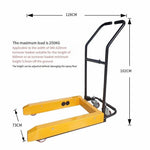 Plastic Turnover Basket Manual Forklift 1280 * 730 * 1020mm Turnover Box Trolley Basket Carrier