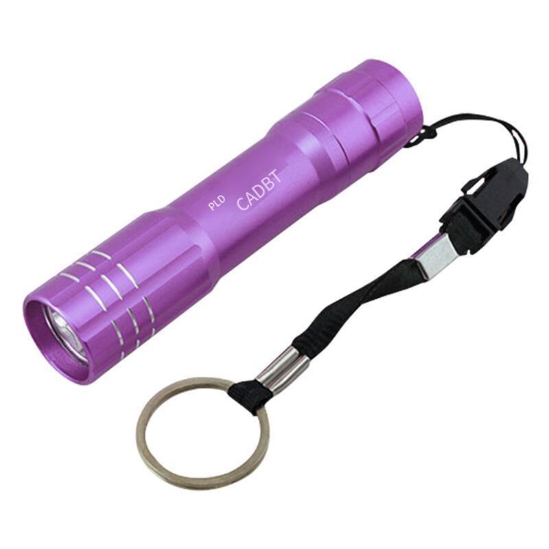 Violet Lamp 365 nm Flashlight 3w Mini Fluorescent UV Detection Anti Counterfeiting Banknote Detection Lamp Purple Φ 20 * 92mm (including Battery)