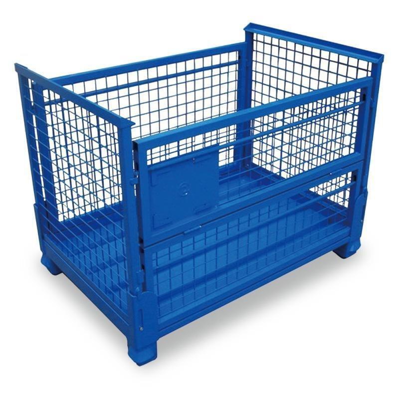 Folding metal cage Pallet shelf turnover box Workshop Warehouse