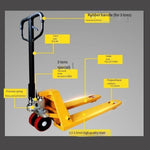 3.5t Manual Hydraulic Forklift Welding Pump, Width 680mm for Warehouse Building Site Freight Yard