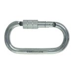 Large O-Type Safety Buckle Silver Steel Safety Lock Round Hook Lock Equipment for Rock Climbing Lifting Construction