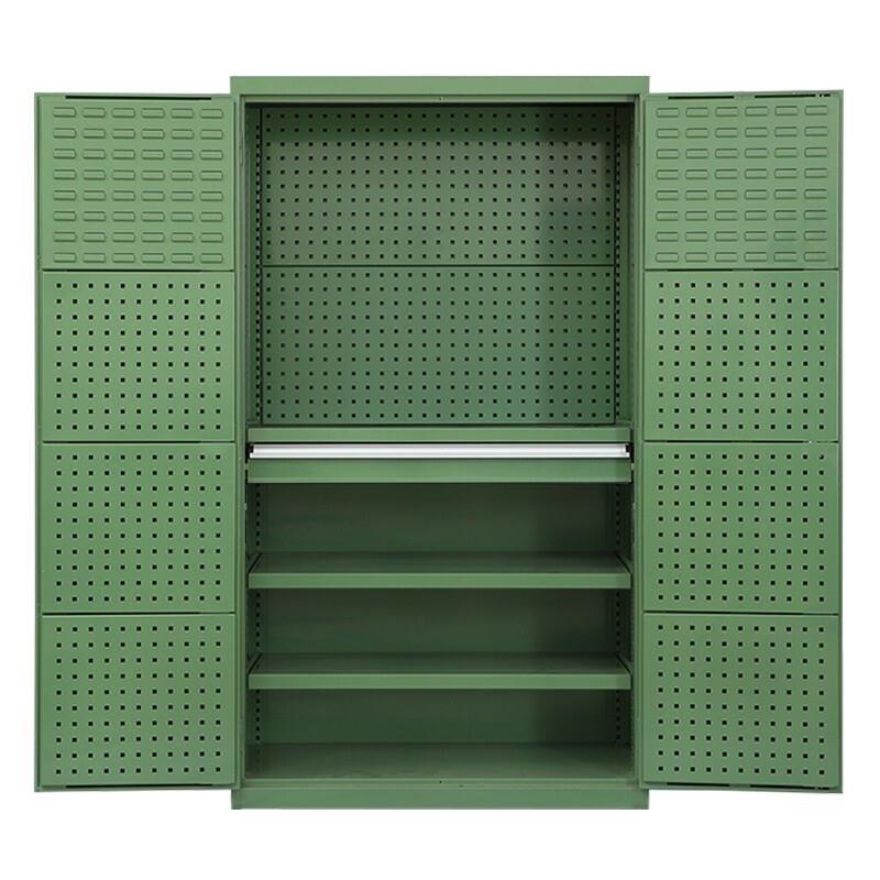 Heavy Hardware Tool Cabinet Finishing Cabinet Workshop Tool Storage Cabinet Hanging Plate Steel Cabinet Green C3182