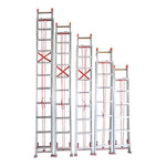 5m Manual Telescopic Ladder Aluminum Alloy Telescopic Single Ladder