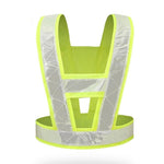 Vest Reflective Vest Safety Vest Traffic Warning Suit Reflective Vest Breathable V-lattice Fluorescent Yellow Green Free Size