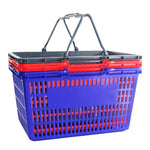 Thickened Supermarket Shopping Basket Portable Plastic Basket Shopping Basket Turnover Basket Sorting Basket Blue Medium