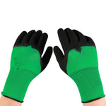 12 Pairs Of Green Nitrile PU Free Size Labor Safety Gloves Foam Latex Gloves Skid Resistant Breathable Construction Protective Gloves