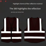 Orange Working Reflective Vest Safety Night Work Vest Safety Vest for Construction Engineering Traffic Sanitation Safety Warning Clothes