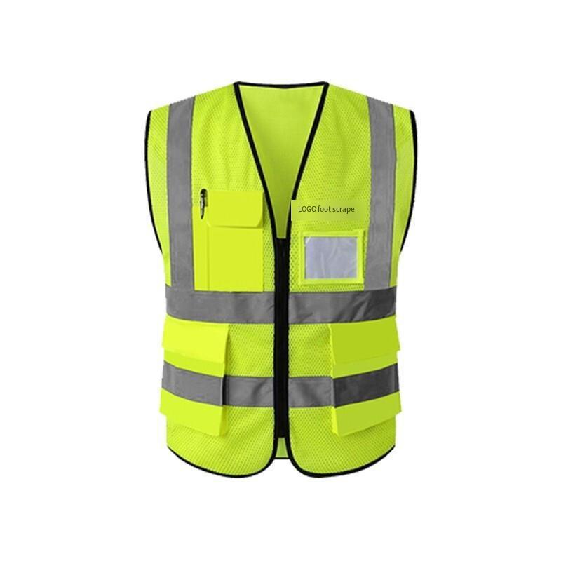 Mesh Reflective Vest Safety Vest with 4 High Visible Reflective Strips Construction Engineering Traffic Sanitation Safety Warning Clothes