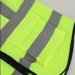 Mesh Reflective Vest Safety Vest with 4 High Visible Reflective Strips Construction Engineering Traffic Sanitation Safety Warning Clothes