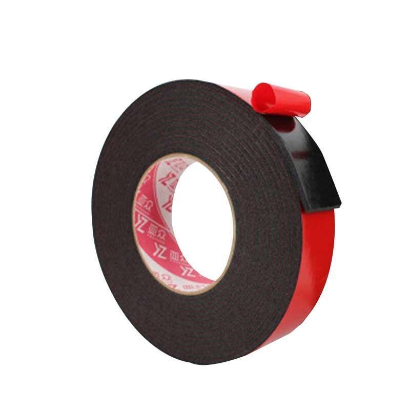 Black Foam PE Double Sided Tape Strong Adhesive Sponge 50mm Wide X10 Meter Thick X1mm 2 Pack