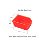 Parts Box No.4 Red 140 * 105 * 75 Combined Screw Box Tool Storage Box