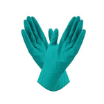 100 Pieces / Pack Nitrile Gloves Disposable Protective Gloves Green 7.5-8 Yards Gloves