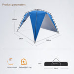 Outdoor Sunshade Semi-automatic Sunshade Awning Field Campiang Sunshade Canopy Tent Large Space 3-4 People Use Sunscreen And Rainproof Storage Small