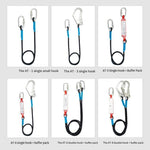 Safety Belt Electrician Construction Scaffolder Site Connecting Rope Safety Rope Safety Rope Limit Rope Double Hook 1.8m Buffer Bag