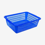 Square Screen Rectangular Plastic Square Screen  Sorting Distribution Basket Plastic Basket Vegetable Basket Kitchen Storage Basket Fruit Drainage Basket Blue 406 * 312 * 118mm