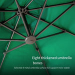 Wine Red Courtyard Umbrella Outdoor Sunshade Large Sunshade Roman Umbrella Stall Sentry Box Canopy Umbrella 2.7m Single Top Aluminum