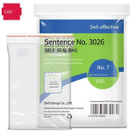 3026 Self Sealing Bag (transparent) - No.7 (100 Pieces / Bag) 200x140mm 0.04mm