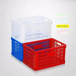 6 Pieces Plastic Basket Express Rectangular Thickened Fruit Large Vegetable Transportation Basket Plastic Frame Factory Hollow Turnover Box(45 * 30 * 24cm)