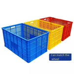 6 Pieces Plastic Basket Express Rectangular Thickened Fruit Large Vegetable Transportation Basket Plastic Frame Factory Hollow Turnover Box(45 * 30 * 24cm)