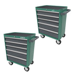 200kg Capacity Tool Cart Movable Auto Repair Tool Cart 5 Drawer Flat Cart Large Tool Chest Tool