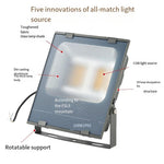 100W LED Floodlights Yellow Light IP65 Flood Light Outdoor Waterproof High Power Floodlight Courtyard Street Lamp 6500K