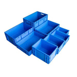 Plastic Turnover Box Logistics Transfer Box  Warehouse Workshop Plastic Box Transportation Storage Box   300 * 200 * 120 mm (blue)