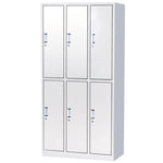 SW-841 Factory Locker Thickened Office Steel Sheet Cabinet With Lock Mall Storage Documents Supplies Deposit Cabinet Bathroom 6 Doors