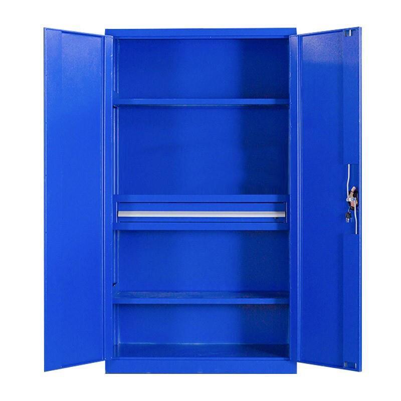 1000 * 500 * 1800mm Inside One Draw 2 Layer Plate No Net Heavy Duty Tool Cabinet Blue Hardware Tool Storage Cabinet