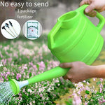 Thickened Sprinkling Kettle Large Watering Spout Plastic Watering Kettle Long Spout Sprinkling Kettle Horticultural Watering Pot Household Watering Pot 2.5L Green Belt Cover