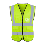 Multi Pocket Construction Safety Reflective Vest With Swallow Tail Pocket Fluorescent Green