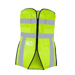 Multi Pocket Construction Safety Reflective Vest With Swallow Tail Pocket Fluorescent Green