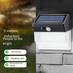 Solar Lamp Wall Lamp Courtyard Lamp Outdoor Human Body Induction Waterproof Street Lamp LED Projection Lamp Household Balcony Wall Induction Lamp