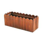 Anticorrosive Wooden Flower Box Balcony Indoor Flower Box Outdoor Garden Planting Flower Pot Solid Wood Flower Slot Rectangular Thickened Length, Width And Height (cm): 60 * 20 * 20 Large