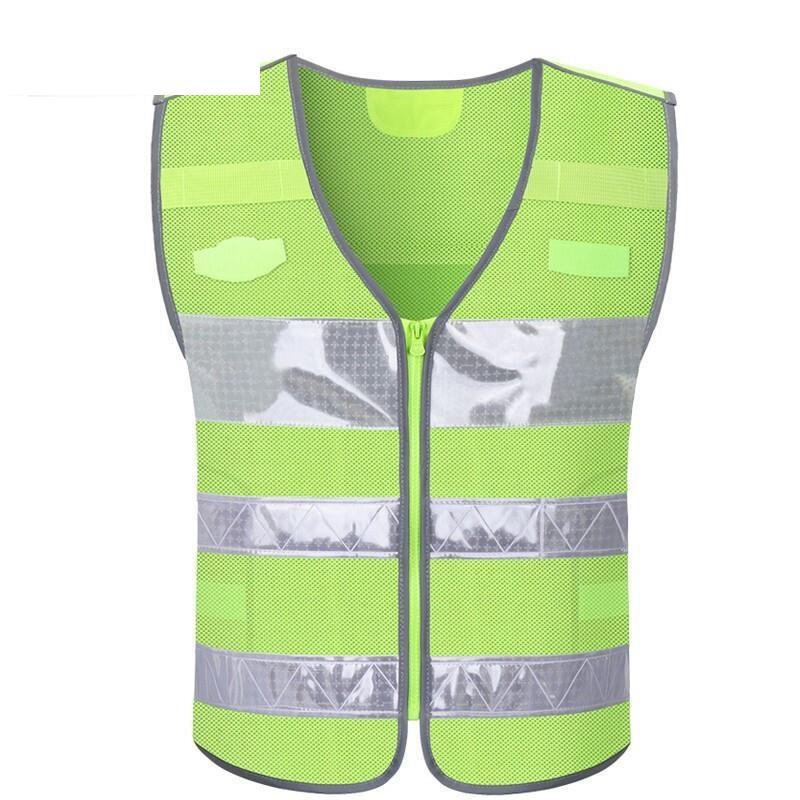 Traffic Reflective Vest Night Fluorescent Vest Security Management Patrol Riding Clothes Reflective Vest Can Be Printed Fluorescent Color One Size Fits All