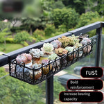 Iron Railing Balcony Flower Rack Decoration Guardrail Hanging Fleshy Flower Pot Hanger Storage Rack Hanging Flower Rack Indoor Shelf Shelf Shelf Shelf 100 * 29 * 16cm