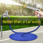 High Pressure Car Washing Machine Water Gun Car Brush Household Watering Flower Garden Cleaning Telescopic Hose Punching Machine Powerful Sprinkler