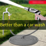 High Pressure Car Wash Water Gun Car Brush Household Watering Flower Garden Cleaning Telescopic Hose Punching Machine Powerful Sprinkler Water Gun