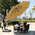 Outdoor Sunshade Courtyard Umbrella Terrace Garden Villa Outdoor Umbrella Sun Umbrella Stall Outdoor Roman Umbrella Space Aluminum