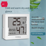 LCD Alarm Clock Electronic Temperature And Humidity Meter Baby Room Office Supplies White 8813 Electric Drill (no Backlight)