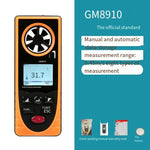 Multi Function Anemometer Outdoor Mountaineering Temperature Humidity Wind Cold Dew Point Illumination Altitude Atmospheric Pressure Meter High Precision Digital Anemometer Wind Speed Measurement GM8910 (+ Velvet Bag)