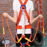 Safety Belt Full Body Five Point Aerial Safety Belt Outdoor Construction Safety Rope With Double Hook