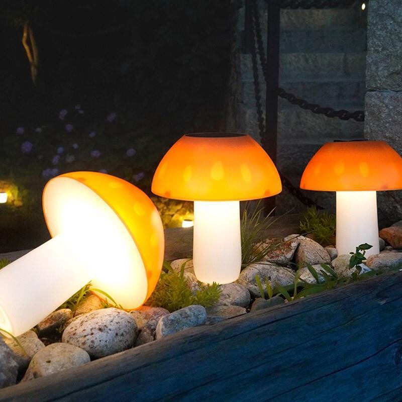 Solar Lamp Outdoor Courtyard Lamp Lawn Lamp Garden Landscape Mushroom Lamp Courtyard Decoration Small Night Lamp LED Waterproof Lamp