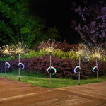 Solar Lamp Outdoor Courtyard Lamp Garden Villa Decorative Lamp Waterproof Dandelion Lamp Ground Fireworks Lamp Lawn Lamp Star Color Lamp