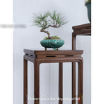 Flower Stand Solid Wood Living Room Rack Black Walnut Wooden Log Bonsai Zen Flower Stand Minimalist Flower Stand 2 (old Elm)