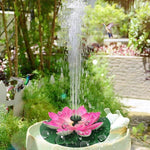 Solar Fountain With Color Lights Solar Outdoor Courtyard Rockery Running Water Fish Tank Fish Pond Landscape Solar Water Pump Fish Pond Fountain 3w