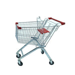 Supermarket Shopping Cart Trolley 60L Shopping Handcart Property Warehouse Tally Metal Heavy Duty Utility Cart