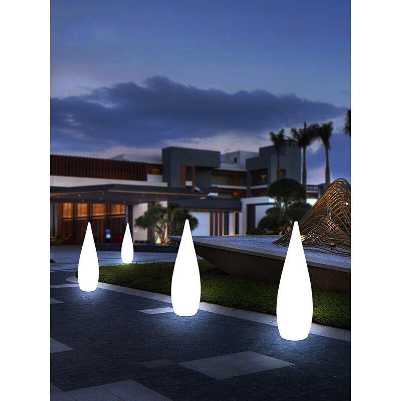 Solar Lamp Outdoor Courtyard Lamp Waterproof Household Outdoor Balcony Garden Villa Creative Luminous Water Drop Floor Lamp