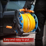 Washing Water Pipe Storage Truck Water Gun Storage Rack Pipe Winder Coil Water Pipe Rack Winding Winder Garden Watering Water Truck 15m